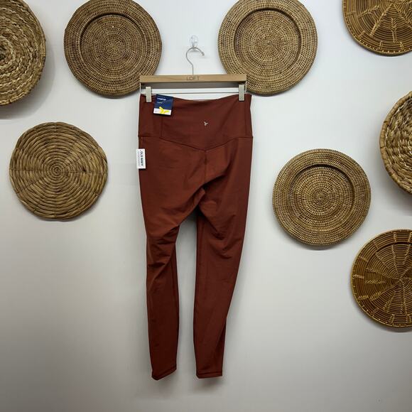 NEW Old Navy Active Brown Powersoft Go Dry Extra High Rise Legging Large Workout - Picture 2 of 5